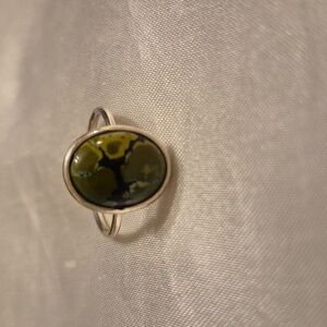 Sterling Silver Green Turquoise Ring